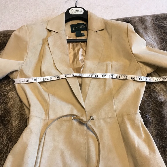 Vintage Danier Honey Tan Leather Jacket - Size 8 - Picture 15 of 16